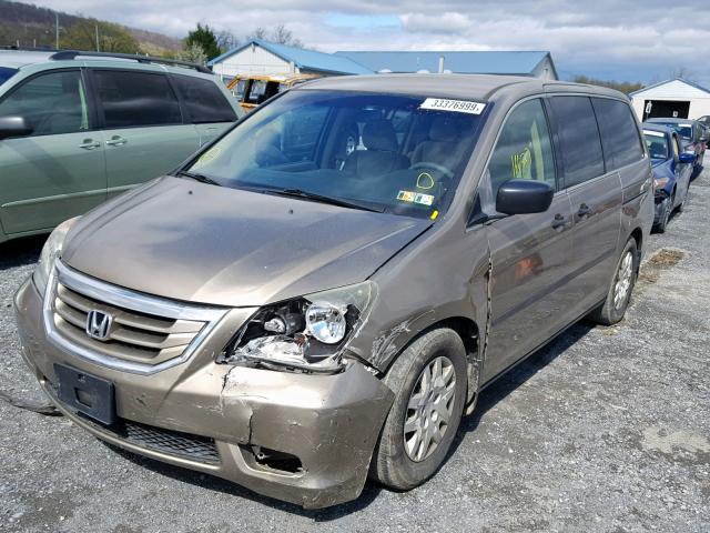 5FNRL38208B115510 - 2008 HONDA ODYSSEY LX GOLD photo 2