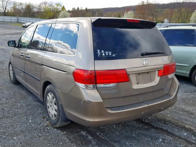 5FNRL38208B115510 - 2008 HONDA ODYSSEY LX GOLD photo 3