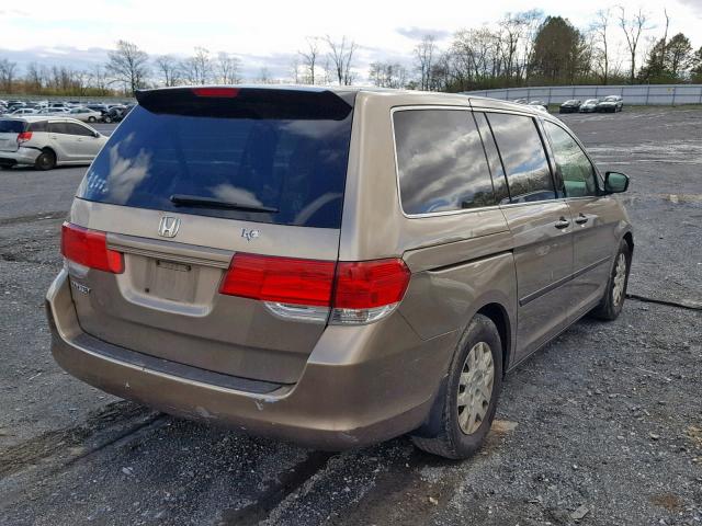 5FNRL38208B115510 - 2008 HONDA ODYSSEY LX GOLD photo 4