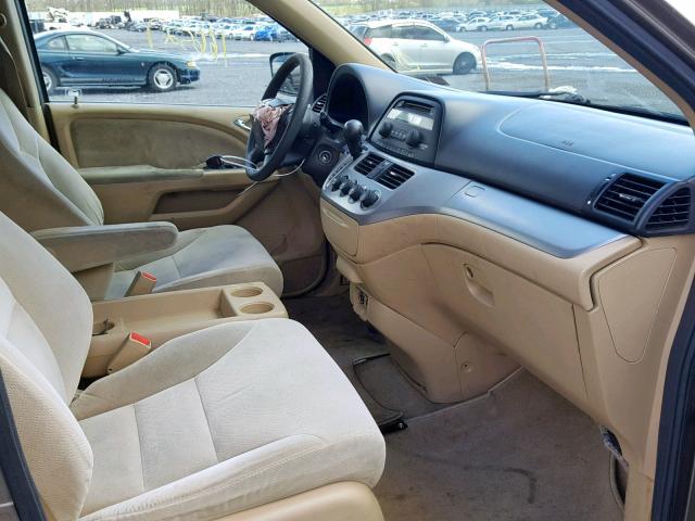 5FNRL38208B115510 - 2008 HONDA ODYSSEY LX GOLD photo 5