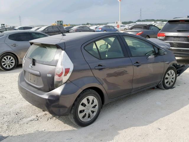 JTDKDTB3XC1025718 - 2012 TOYOTA PRIUS C CHARCOAL photo 4