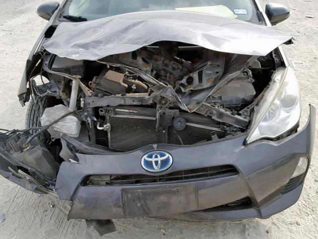 JTDKDTB3XC1025718 - 2012 TOYOTA PRIUS C CHARCOAL photo 9