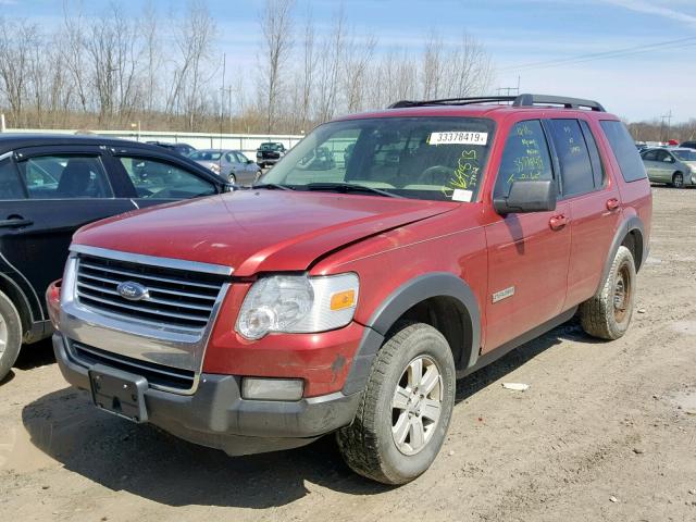 1FMEU73E97UB66039 - 2007 FORD EXPLORER X RED photo 2