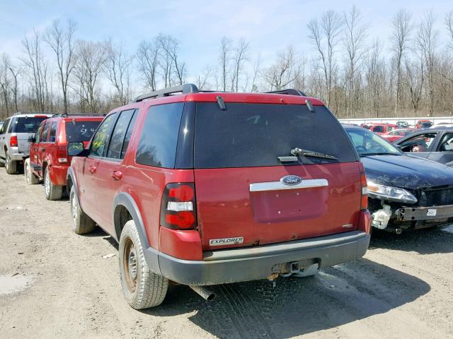 1FMEU73E97UB66039 - 2007 FORD EXPLORER X RED photo 3