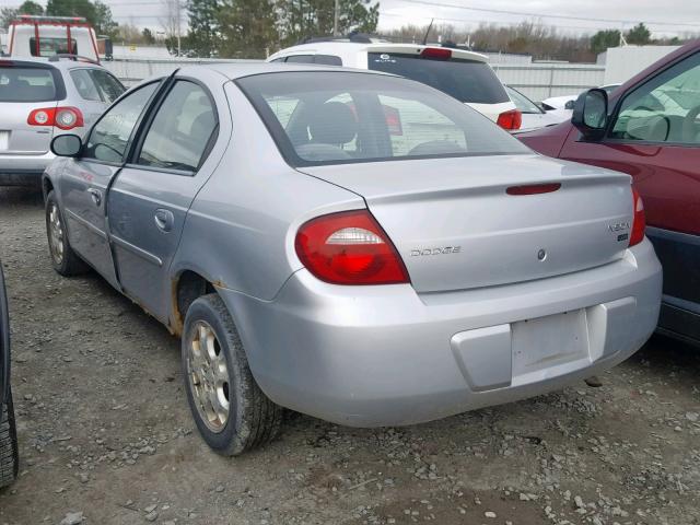 1B3ES56C25D157366 - 2005 DODGE NEON SXT SILVER photo 3