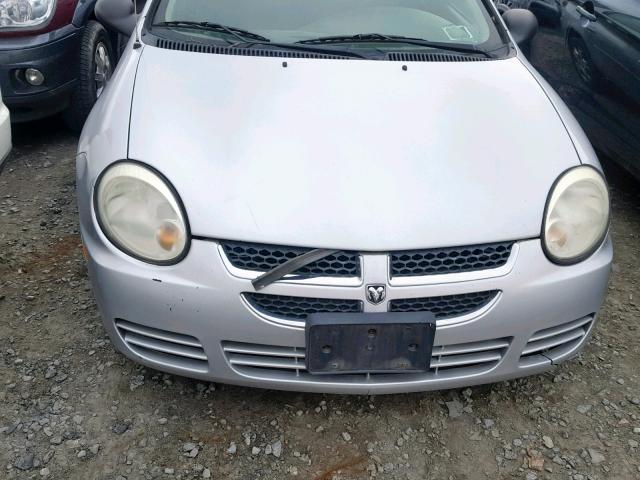 1B3ES56C25D157366 - 2005 DODGE NEON SXT SILVER photo 9