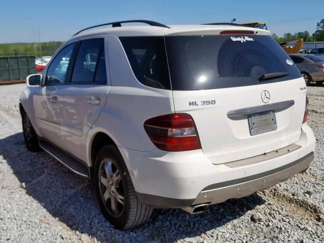 4JGBB86E27A268973 - 2007 MERCEDES-BENZ ML 350 WHITE photo 3