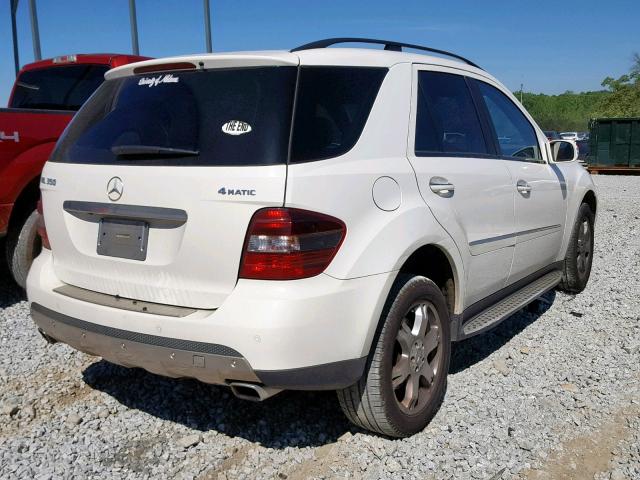 4JGBB86E27A268973 - 2007 MERCEDES-BENZ ML 350 WHITE photo 4