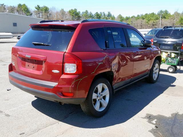 1J4NF1FB0BD149744 - 2011 JEEP COMPASS SP BURGUNDY photo 4