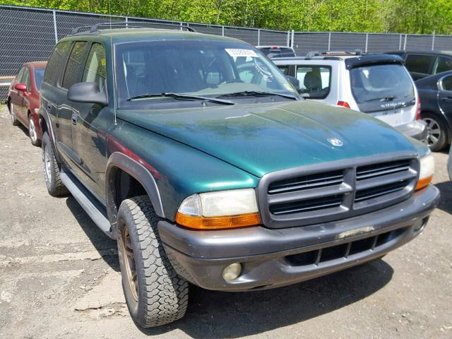 1B4HS38N32F207364 - 2002 DODGE DURANGO SP GREEN photo 1