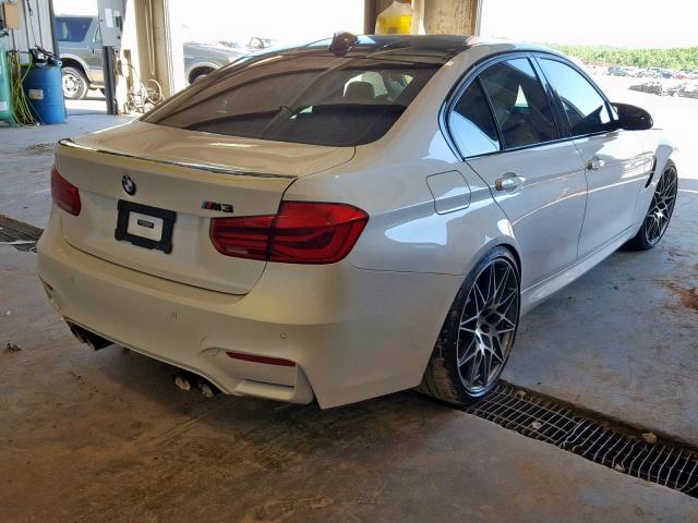 WBS8M9C59J5K99942 - 2018 BMW M3 WHITE photo 4