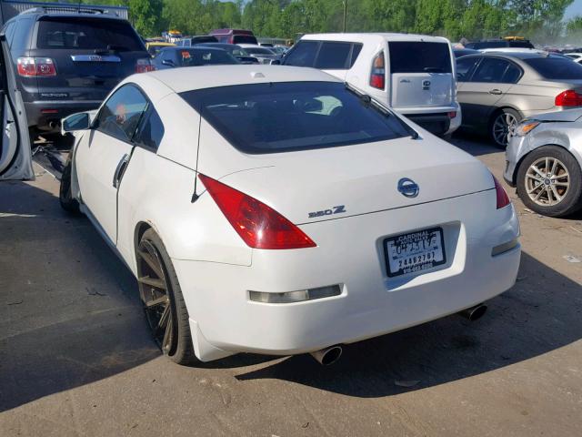 JN1BZ34D08M701044 - 2008 NISSAN 350Z COUPE WHITE photo 3