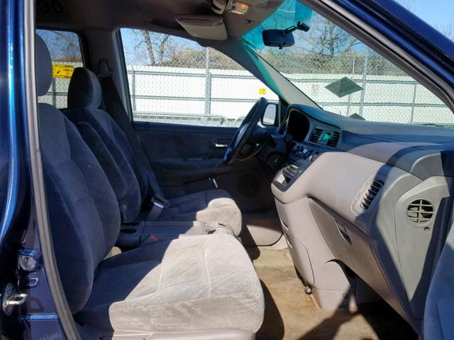 5FNRL18663B084375 - 2003 HONDA ODYSSEY EX BLUE photo 5