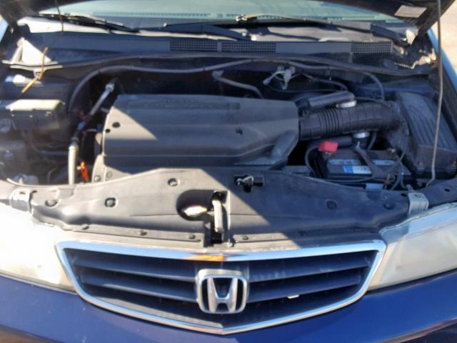 5FNRL18663B084375 - 2003 HONDA ODYSSEY EX BLUE photo 7