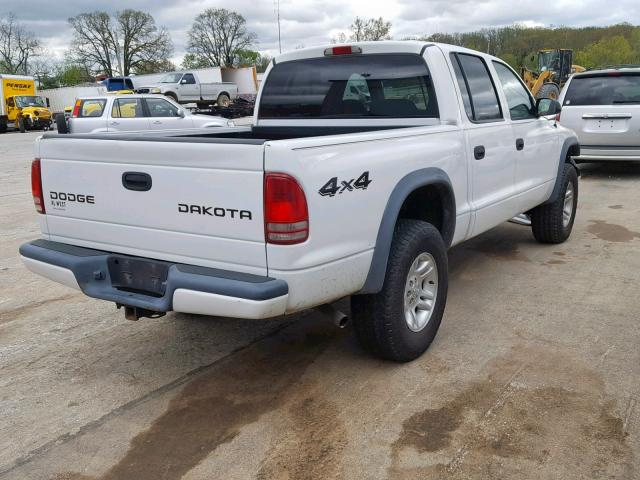 1D7HG38N43S334580 - 2003 DODGE DAKOTA QUA WHITE photo 4