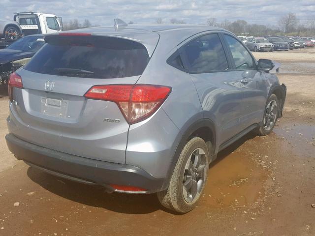 3CZRU6H5XJG708083 - 2018 HONDA HR-V EX SILVER photo 4