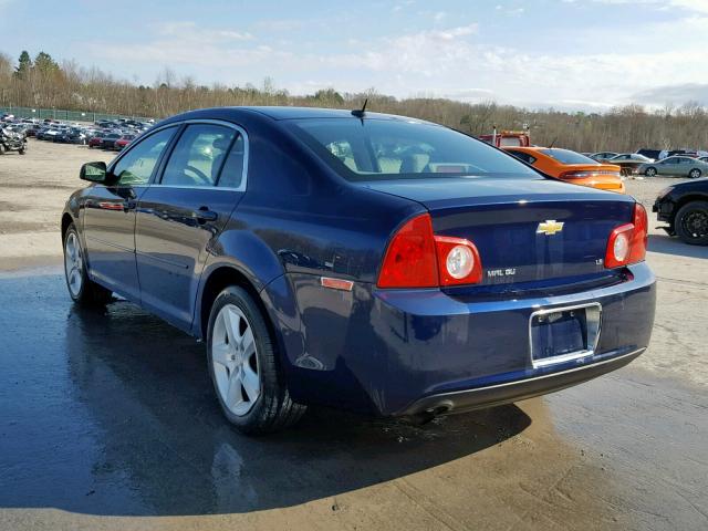 1G1ZG57B594157383 - 2009 CHEVROLET MALIBU LS BLUE photo 3