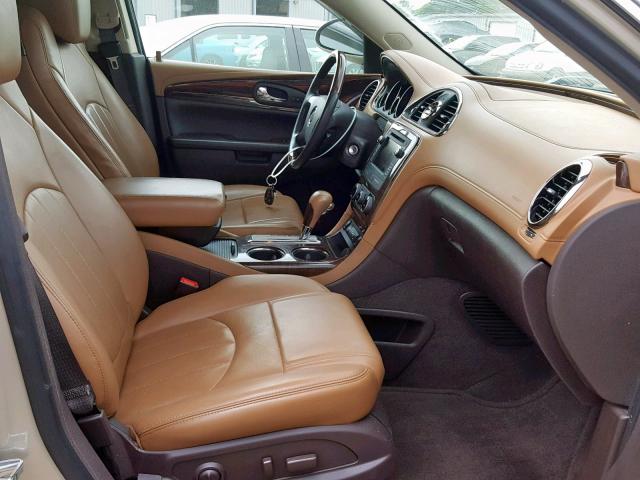 5GAKRCKDXDJ260276 - 2013 BUICK ENCLAVE BEIGE photo 5