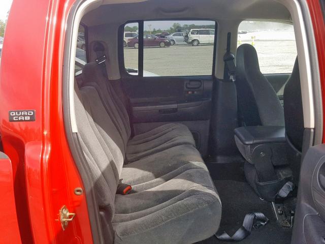 1B7GL2AN21S118360 - 2001 DODGE DAKOTA QUA RED photo 6