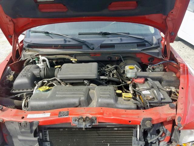 1B7GL2AN21S118360 - 2001 DODGE DAKOTA QUA RED photo 7