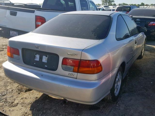 1HGEJ7121VL001175 - 1997 HONDA CIVIC HX SILVER photo 4