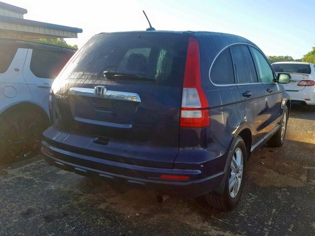 5J6RE3H71AL039332 - 2010 HONDA CR-V EXL BLUE photo 4