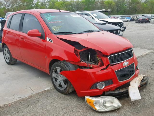 KL1TG66E89B326216 - 2009 CHEVROLET AVEO LT RED photo 1