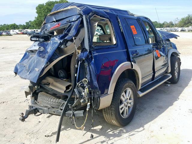 1FMEU64E56UA57469 - 2006 FORD EXPLORER E BLUE photo 4