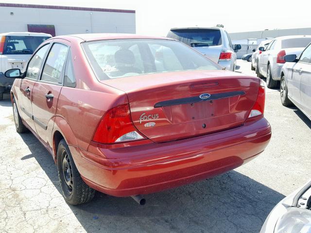 1FAFP33P51W197171 - 2001 FORD FOCUS LX RED photo 3