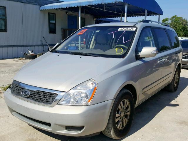 KNDMG4C78C6459873 - 2012 KIA SEDONA LX TAN photo 2