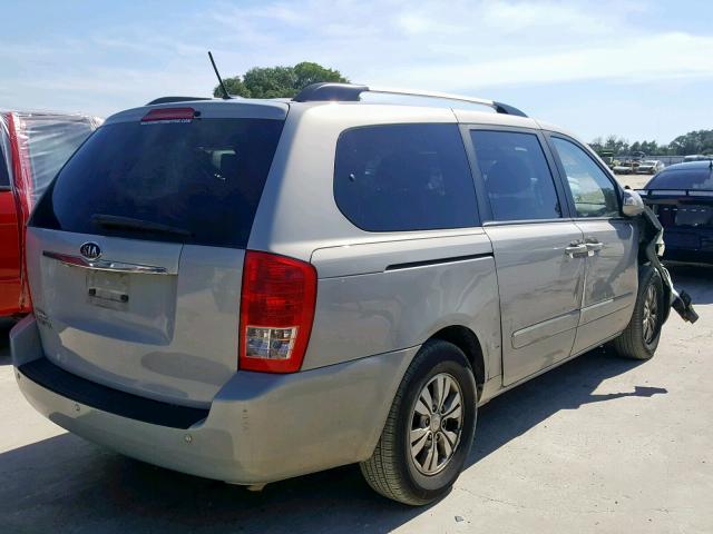 KNDMG4C78C6459873 - 2012 KIA SEDONA LX TAN photo 4