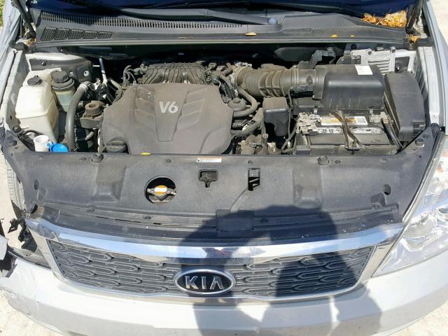 KNDMG4C78C6459873 - 2012 KIA SEDONA LX TAN photo 7