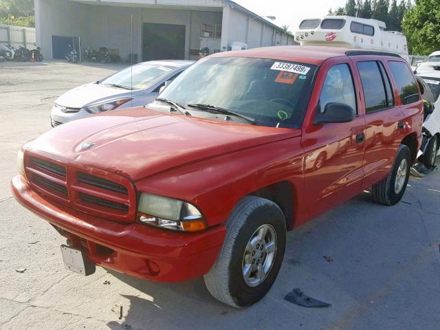 1B4HR38N22F185224 - 2002 DODGE DURANGO SP RED photo 2