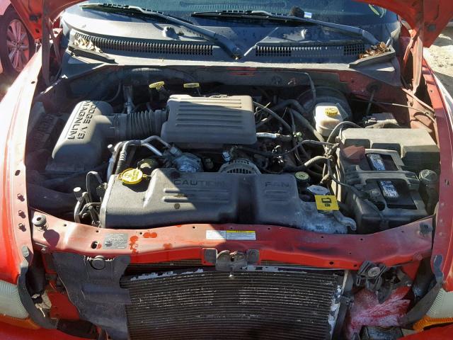 1B4HR38N22F185224 - 2002 DODGE DURANGO SP RED photo 7