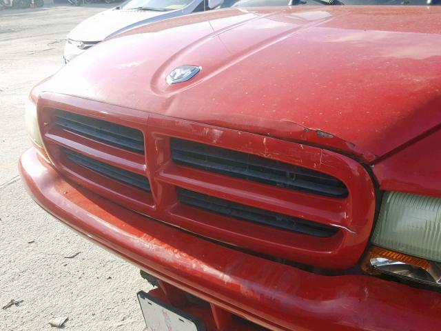 1B4HR38N22F185224 - 2002 DODGE DURANGO SP RED photo 9