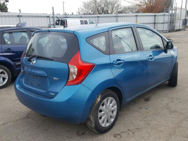 3N1CE2CP5EL369498 - 2014 NISSAN VERSA NOTE BLUE photo 4