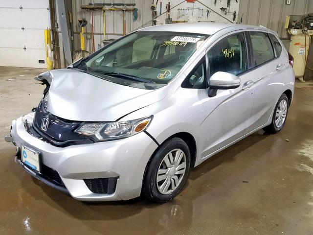 3HGGK5H54FM720351 - 2015 HONDA FIT LX SILVER photo 2