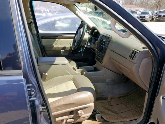 1FMZU74W64ZA09446 - 2004 FORD EXPLORER E BLUE photo 5