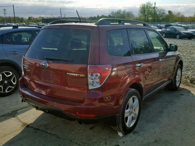 JF2SH63659H780727 - 2009 SUBARU FORESTER 2 RED photo 4