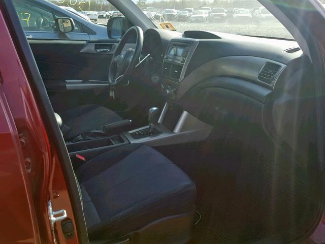 JF2SH63659H780727 - 2009 SUBARU FORESTER 2 RED photo 5