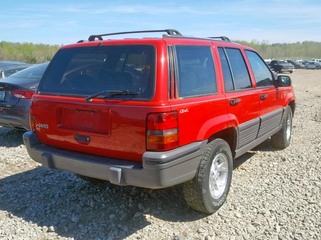 1J4GZ58S9RC257896 - 1994 JEEP GRAND CHER RED photo 4