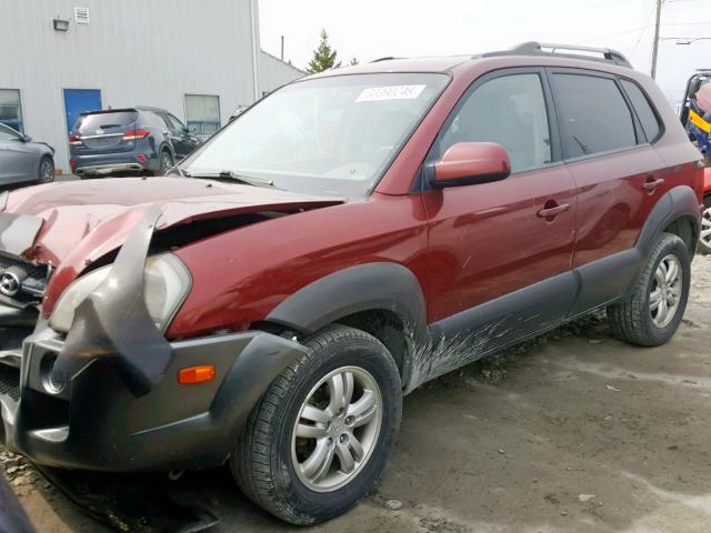 KM8JM12D38U730001 - 2008 HYUNDAI TUCSON GL MAROON photo 2