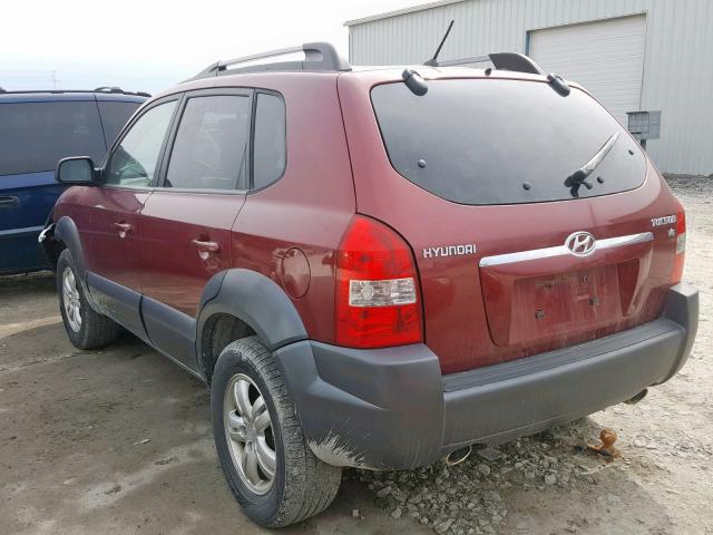 KM8JM12D38U730001 - 2008 HYUNDAI TUCSON GL MAROON photo 3