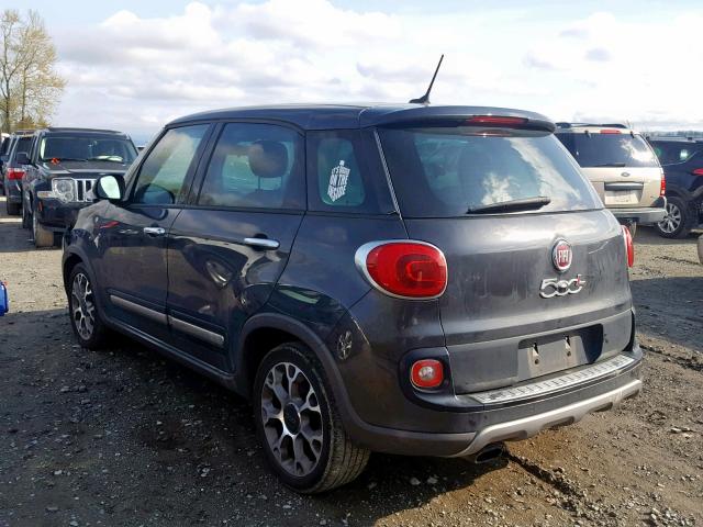 ZFBCFADH3EZ014420 - 2014 FIAT 500L TREKK CHARCOAL photo 3