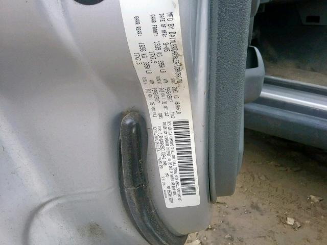 1J8HG48N26C173346 - 2006 JEEP COMMANDER SILVER photo 10