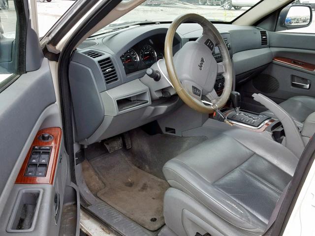 1J4HR58N76C114598 - 2006 JEEP GRAND CHER WHITE photo 9