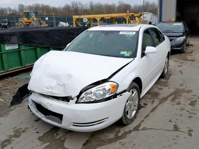 2G1WB5E30E1179360 - 2014 CHEVROLET IMPALA LIM WHITE photo 2