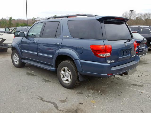 5TDBT48A35S250602 - 2005 TOYOTA SEQUOIA LI BLUE photo 3