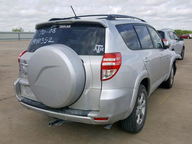 2T3YK4DV9AW008539 - 2010 TOYOTA RAV4 LIMIT SILVER photo 4