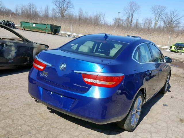 1G4PP5SK0D4151551 - 2013 BUICK VERANO BLUE photo 4